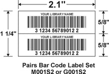 Teslin Laminated Barcode Label Pairs – Library
