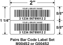 Teslin Laminated Barcode Label Pairs – Library