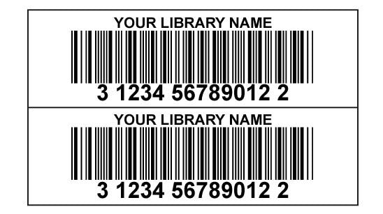 Teslin Laminated Barcode Label Pairs – Library